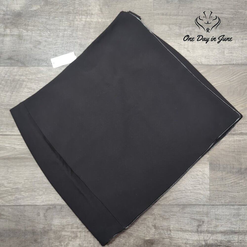 White House Black Market Faux Wrap Boot Skirt Black NWT Size 12